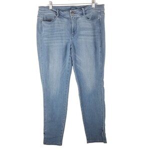 J. Jill Jeans‎ Womens 10 Slim Ankle Cotton Tencel Split hem Authentic Fit